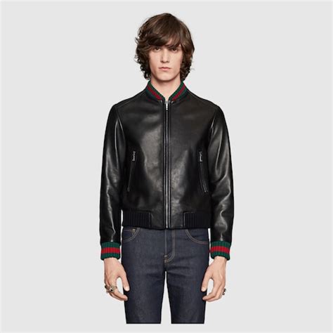 gucci eco conscious leather|Gucci leather jacket online.